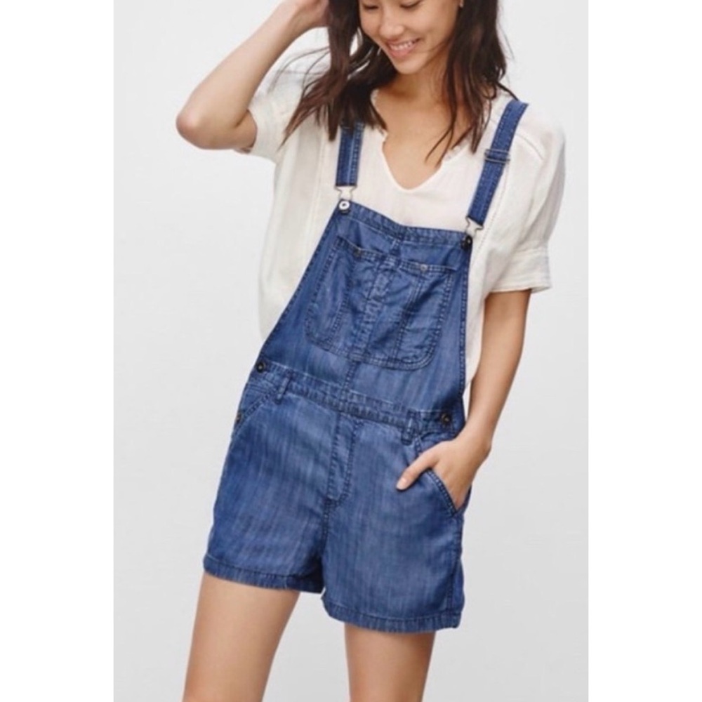 Aritzia Azure Skies Short Romper Blue